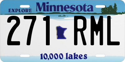 MN license plate 271RML