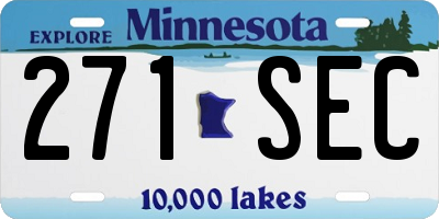 MN license plate 271SEC