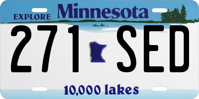 MN license plate 271SED