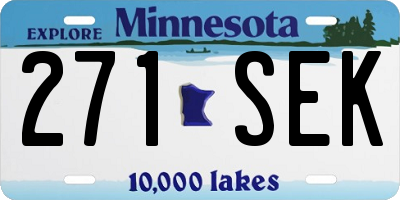 MN license plate 271SEK