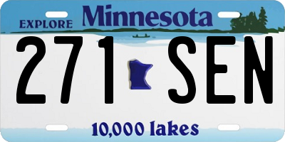 MN license plate 271SEN