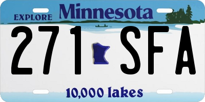 MN license plate 271SFA