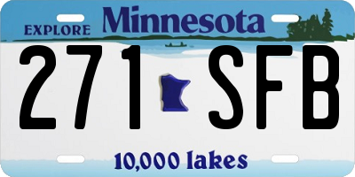 MN license plate 271SFB