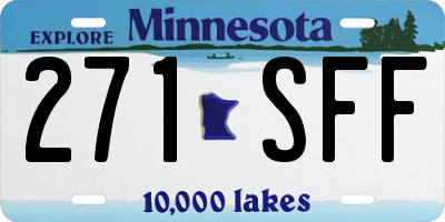 MN license plate 271SFF
