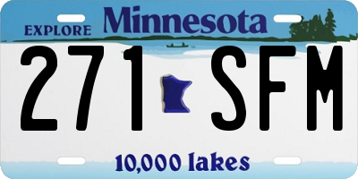 MN license plate 271SFM
