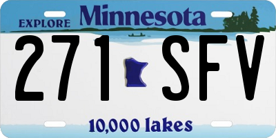 MN license plate 271SFV