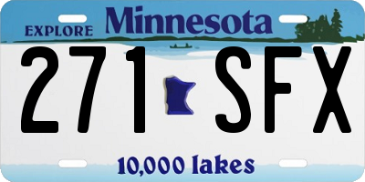 MN license plate 271SFX