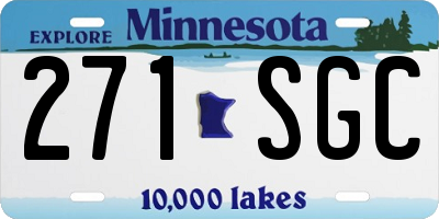 MN license plate 271SGC