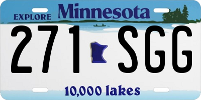 MN license plate 271SGG