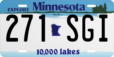 MN license plate 271SGI
