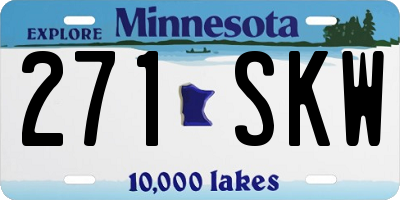 MN license plate 271SKW