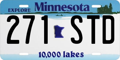 MN license plate 271STD
