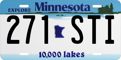 MN license plate 271STI