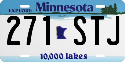 MN license plate 271STJ