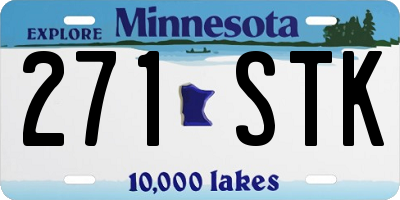 MN license plate 271STK