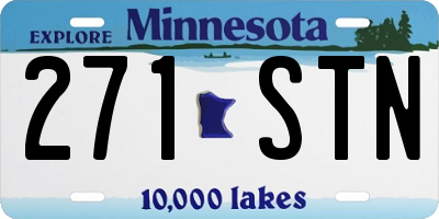 MN license plate 271STN