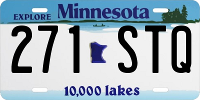 MN license plate 271STQ