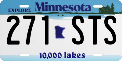 MN license plate 271STS