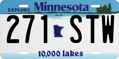 MN license plate 271STW
