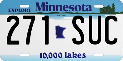 MN license plate 271SUC