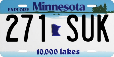 MN license plate 271SUK