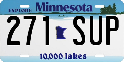 MN license plate 271SUP