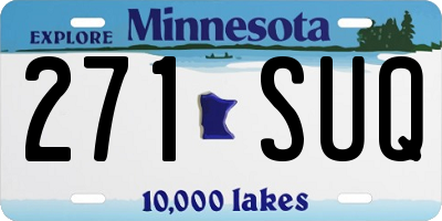 MN license plate 271SUQ