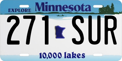 MN license plate 271SUR