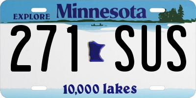 MN license plate 271SUS