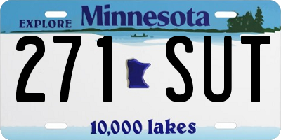 MN license plate 271SUT