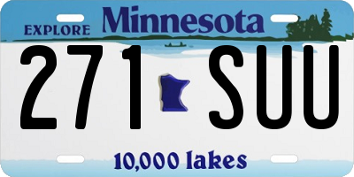 MN license plate 271SUU