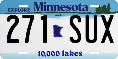 MN license plate 271SUX