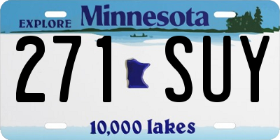 MN license plate 271SUY