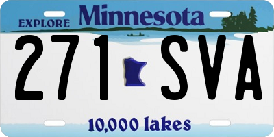 MN license plate 271SVA
