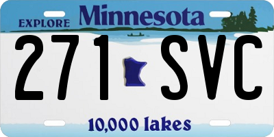 MN license plate 271SVC