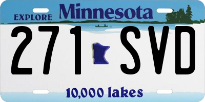 MN license plate 271SVD