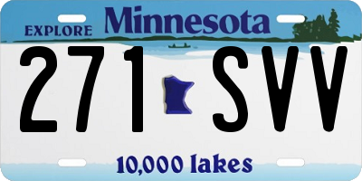MN license plate 271SVV