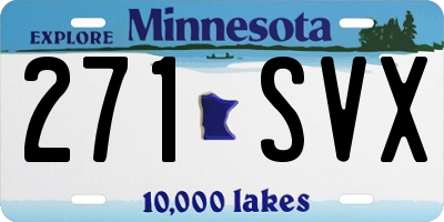 MN license plate 271SVX