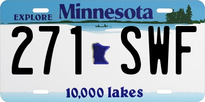MN license plate 271SWF