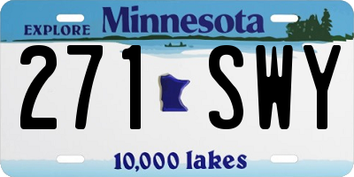 MN license plate 271SWY