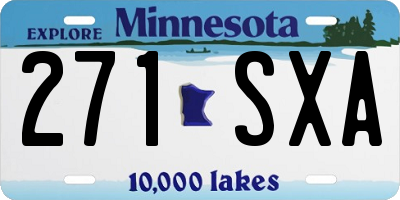 MN license plate 271SXA