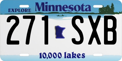 MN license plate 271SXB