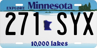 MN license plate 271SYX