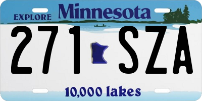 MN license plate 271SZA