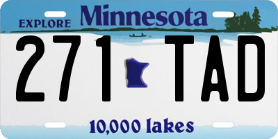 MN license plate 271TAD