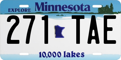 MN license plate 271TAE