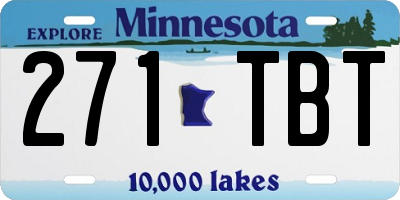 MN license plate 271TBT