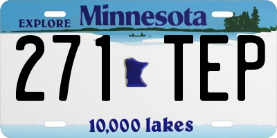 MN license plate 271TEP