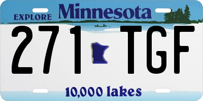 MN license plate 271TGF