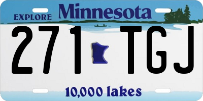 MN license plate 271TGJ